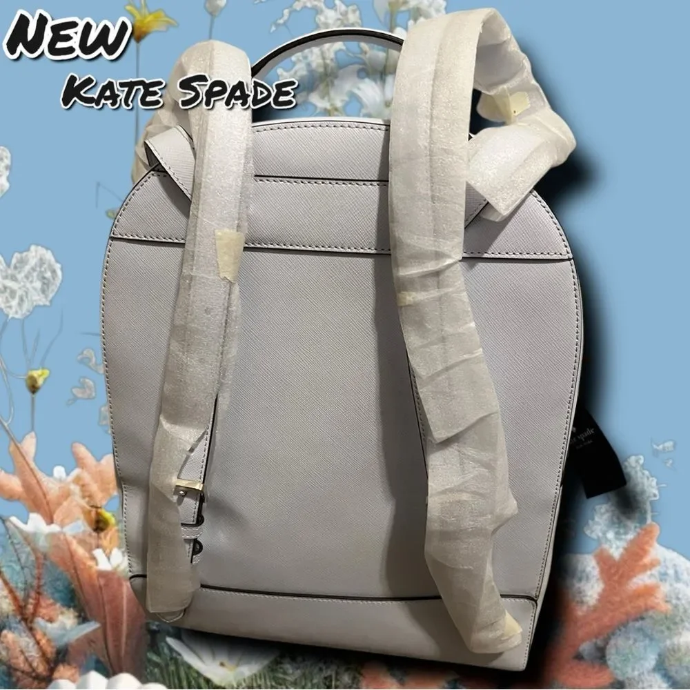 NEW Kate Spade New York “Leila” Saffiano Leather Backpack – Pale Sapphire (Light
